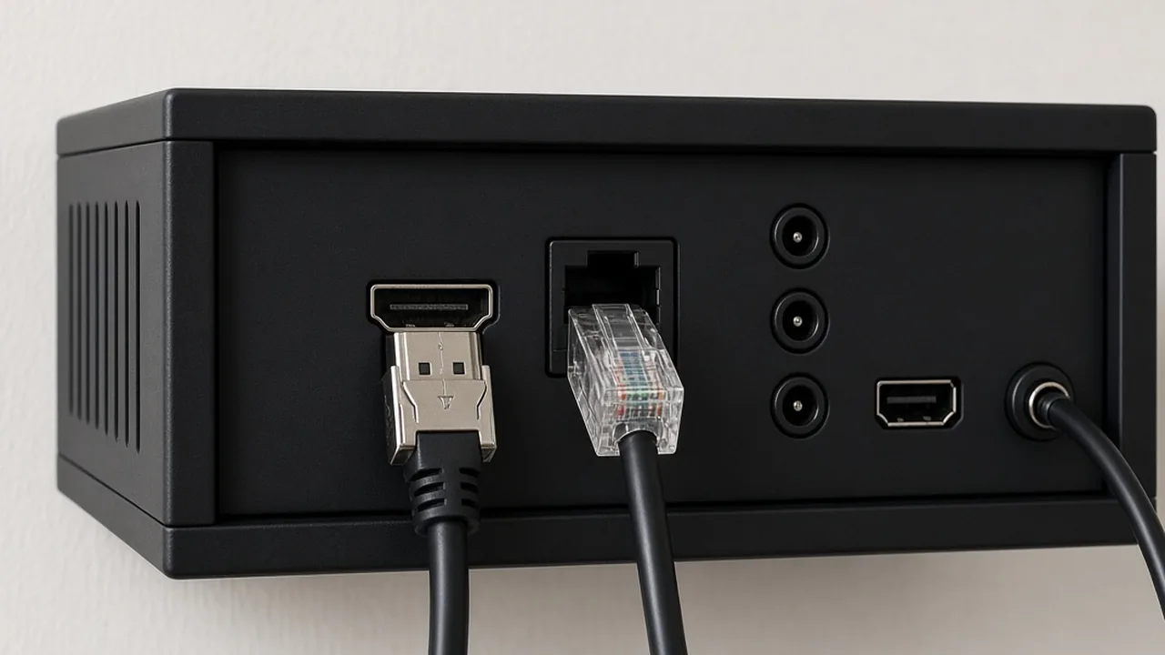 Anschlüsse am Receiver