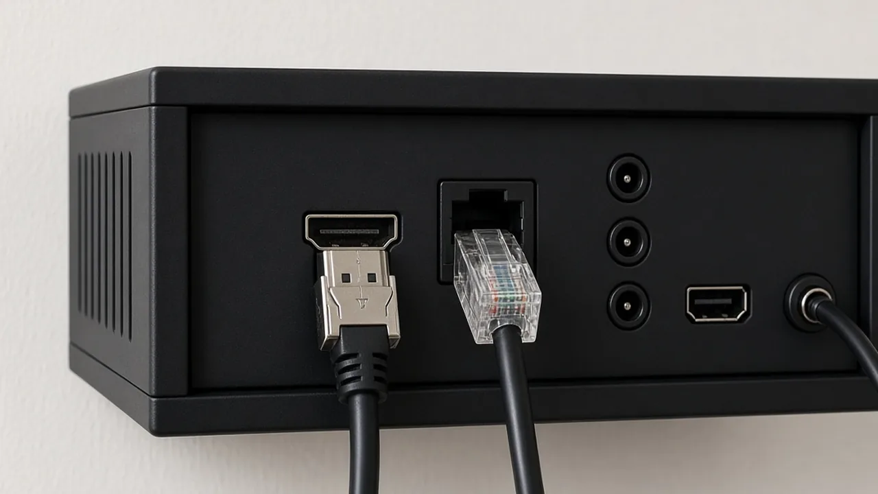 Kabel an der Rückseite